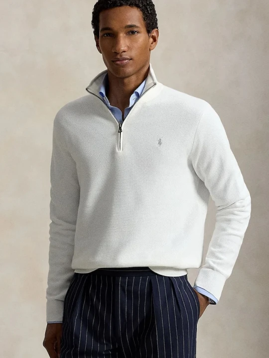 Zdjęcie produktu Polo Ralph Lauren sweter męski bawełniany biały