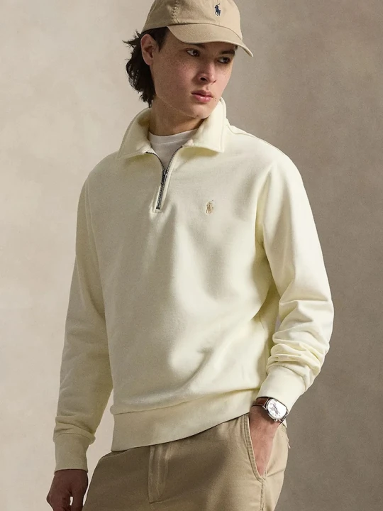 Zdjęcie produktu Polo Ralph Lauren sweter męski bawełniany beżowy