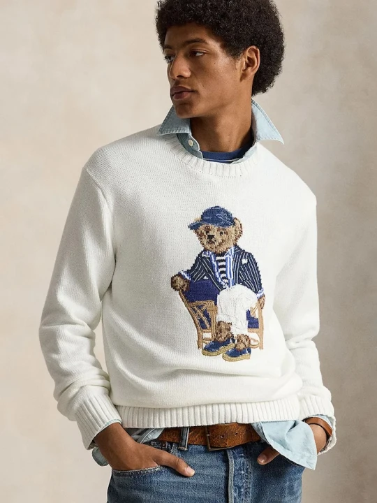 Zdjęcie produktu Polo Ralph Lauren sweter męski bawełniany biały