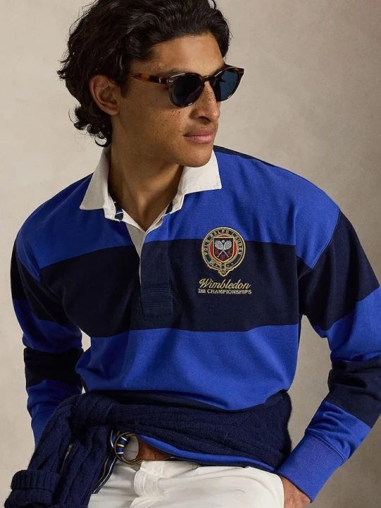 Zdjęcie produktu Polo Ralph Lauren sweter męski bawełniany Wimbledon niebieski