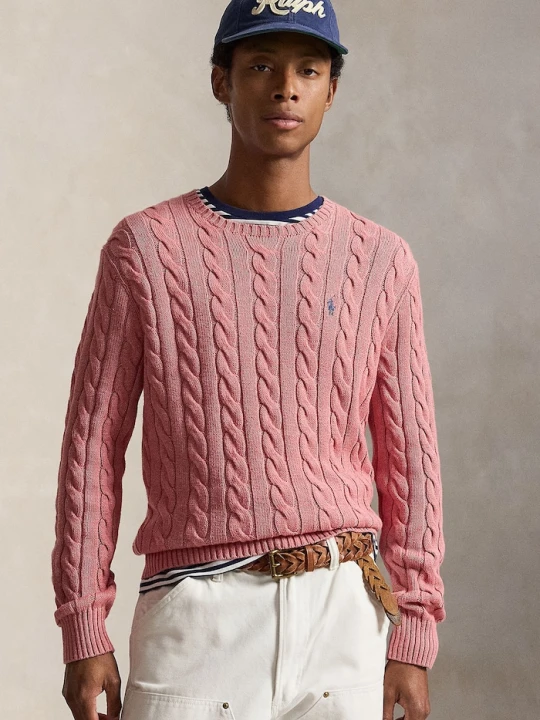 Zdjęcie produktu Polo Ralph Lauren sweter męski bawełniany różowy