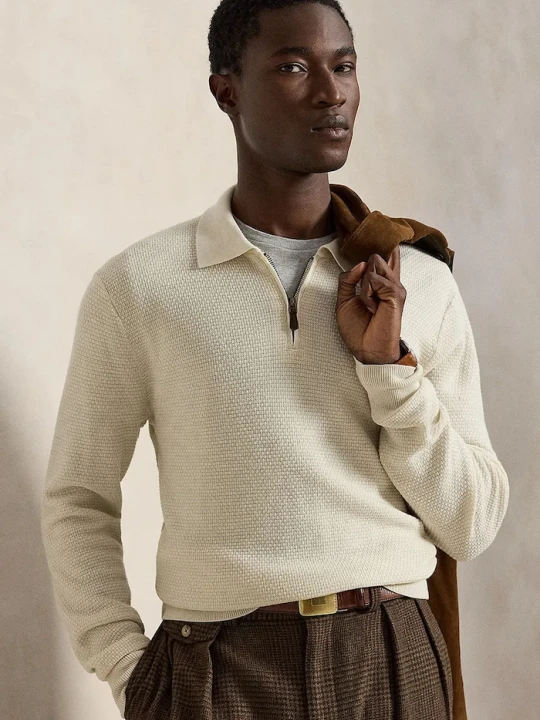 Zdjęcie produktu Polo Ralph Lauren sweter męski wełniany beżowy