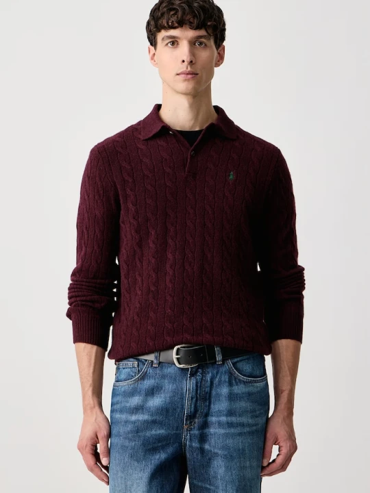 Zdjęcie produktu Polo Ralph Lauren sweter męski wełniany bordowy