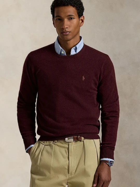Zdjęcie produktu Polo Ralph Lauren sweter męski wełniany bordowy