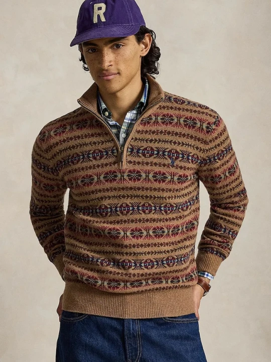 Zdjęcie produktu Polo Ralph Lauren sweter męski wełniany brązowy