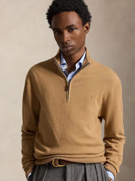 Zdjęcie produktu Polo Ralph Lauren sweter męski wełniany brązowy