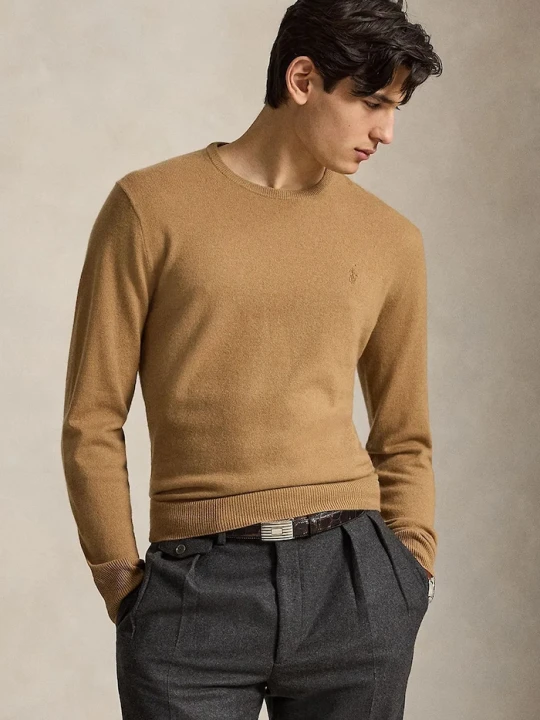 Zdjęcie produktu Polo Ralph Lauren sweter męski wełniany brązowy