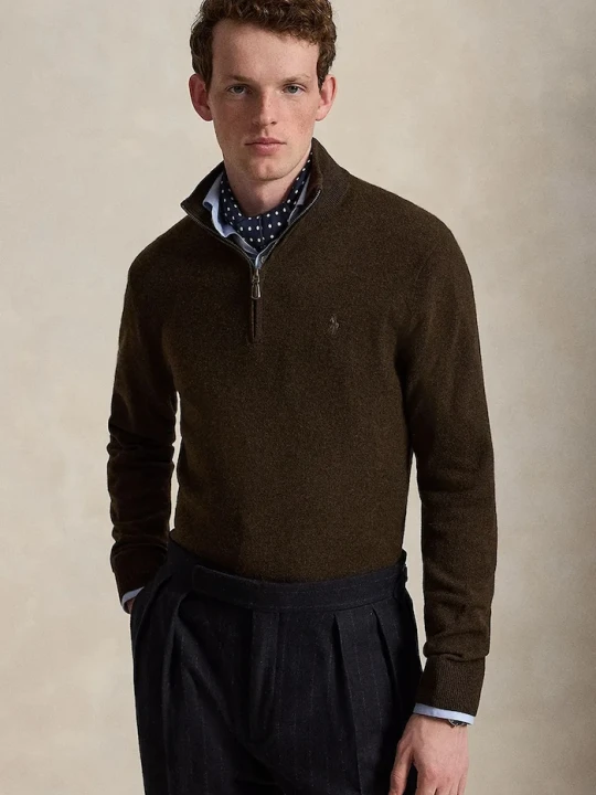 Zdjęcie produktu Polo Ralph Lauren sweter męski wełniany brązowy