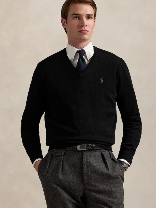 Zdjęcie produktu Polo Ralph Lauren sweter męski wełniany czarny