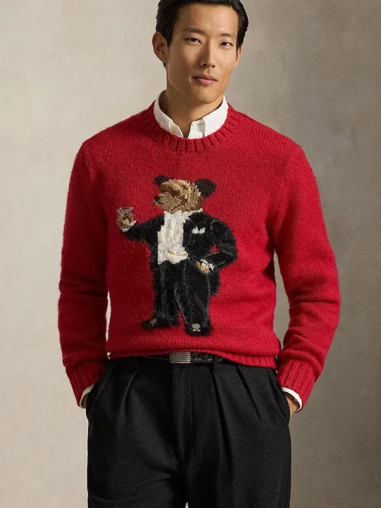 Zdjęcie produktu Polo Ralph Lauren sweter męski wełniany czerwony