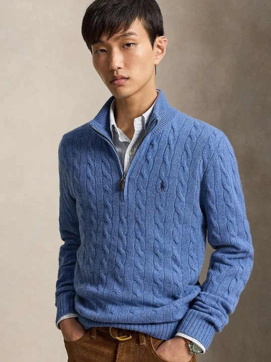 Zdjęcie produktu Polo Ralph Lauren sweter męski wełniany niebieski