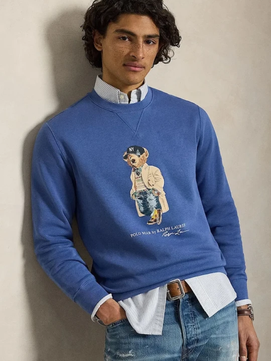 Zdjęcie produktu Polo Ralph Lauren sweter męski z bawełną niebieski