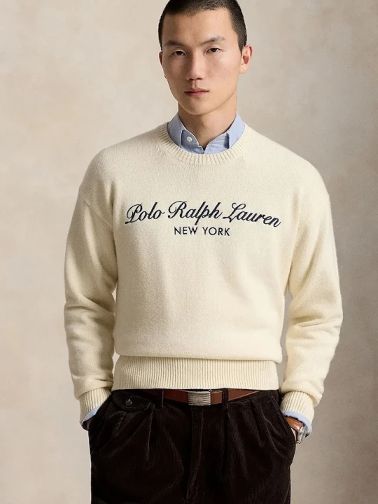 Zdjęcie produktu Polo Ralph Lauren sweter męski z wełną beżowy