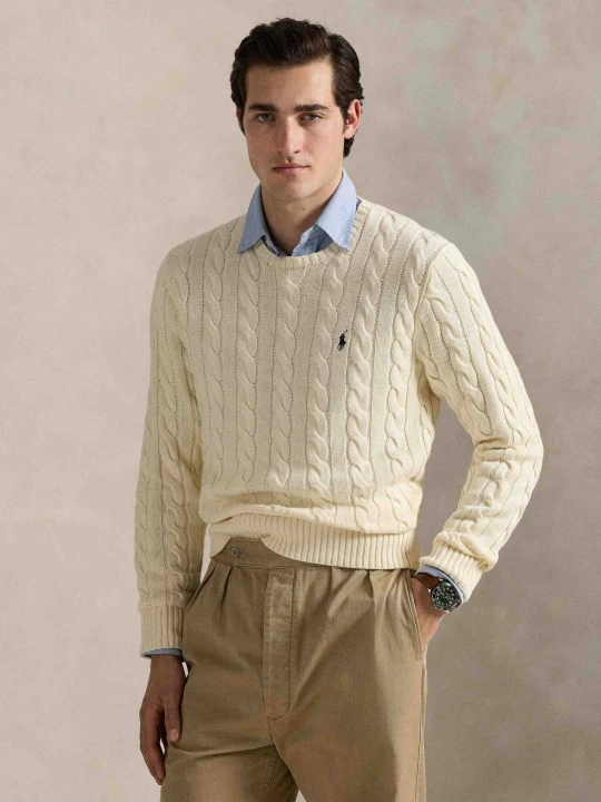 Zdjęcie produktu POLO RALPH LAUREN Sweter | Regular Fit kremowy