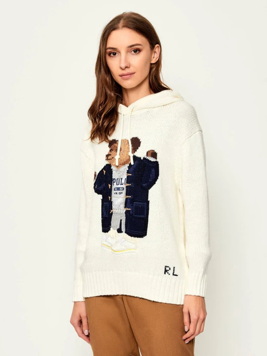 Zdjęcie produktu POLO RALPH LAUREN Sweter | Regular Fit | z dodatkiem lnu kremowy