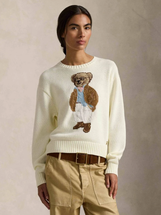 Zdjęcie produktu POLO RALPH LAUREN Sweter | Relaxed fit kremowy