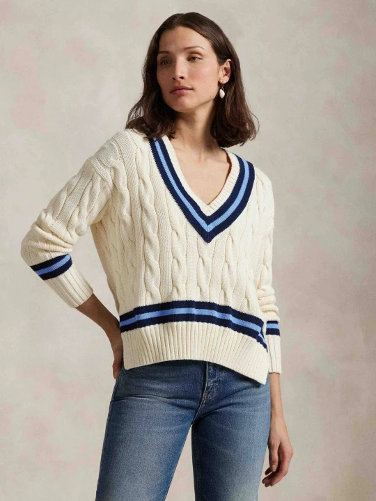 Zdjęcie produktu POLO RALPH LAUREN Sweter | Relaxed fit kremowy