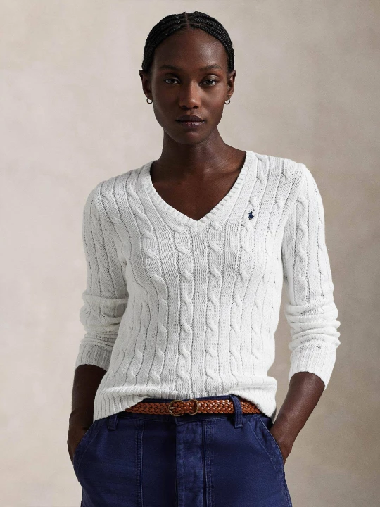 Zdjęcie produktu POLO RALPH LAUREN Sweter | Slim Fit biały