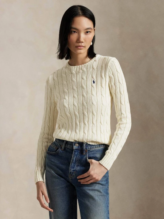 Zdjęcie produktu POLO RALPH LAUREN Sweter | Slim Fit kremowy