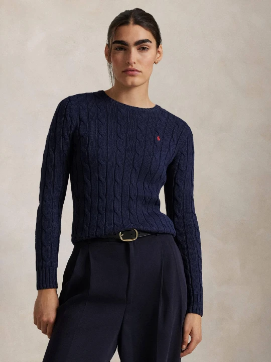 Zdjęcie produktu POLO RALPH LAUREN Sweter | Slim Fit | pima granatowy