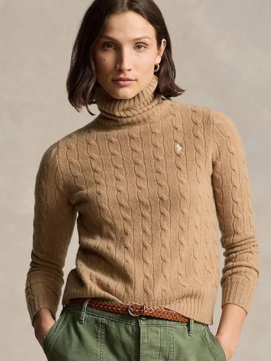 Zdjęcie produktu Polo Ralph Lauren sweter damski wełniany beżowy