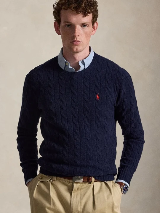 Zdjęcie produktu Polo Ralph Lauren sweter wełniany granatowy