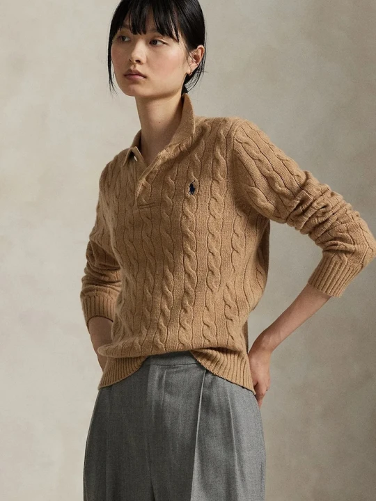 Zdjęcie produktu Polo Ralph Lauren sweter damski wełniany beżowy