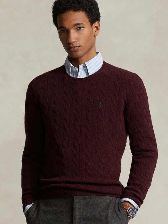 Zdjęcie produktu Polo Ralph Lauren sweter wełniany bordowy