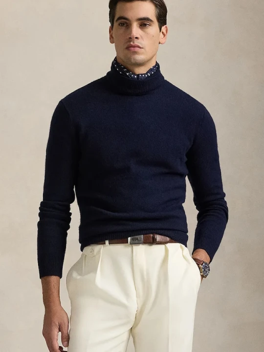 Zdjęcie produktu Polo Ralph Lauren sweter z dodatkiem wełny granatowy