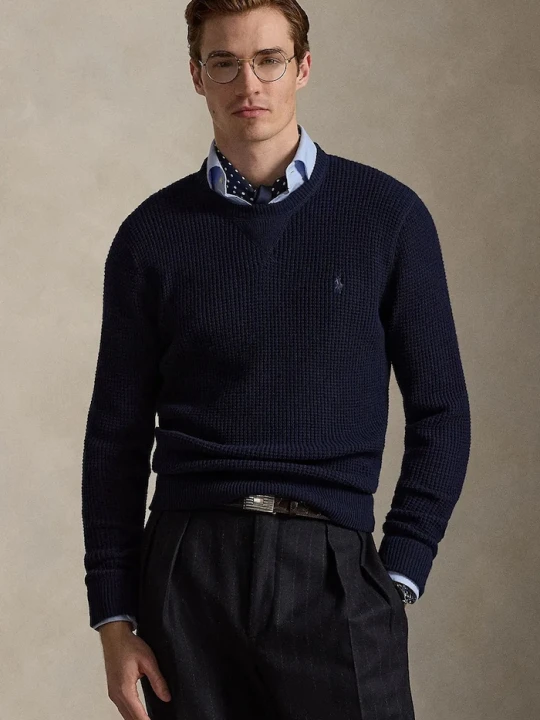 Zdjęcie produktu Polo Ralph Lauren sweter z dodatkiem wełny granatowy
