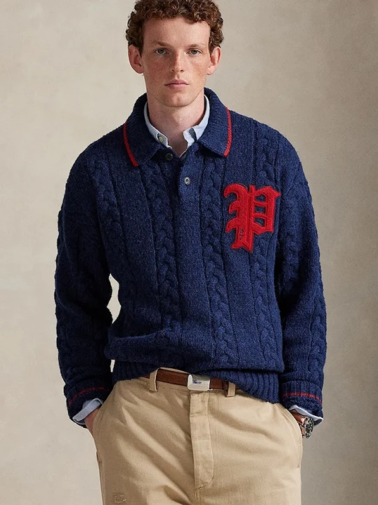 Zdjęcie produktu Polo Ralph Lauren sweter z dodatkiem wełny granatowy