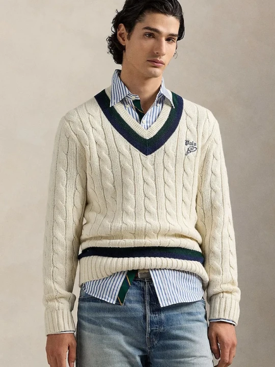 Zdjęcie produktu Polo Ralph Lauren sweter z domieszką kaszmiru beżowy