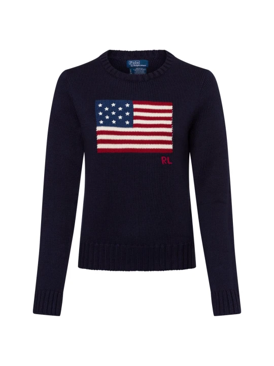 Zdjęcie produktu Polo Ralph Lauren Sweter z dzianiny Kobiety Bawełna niebieski