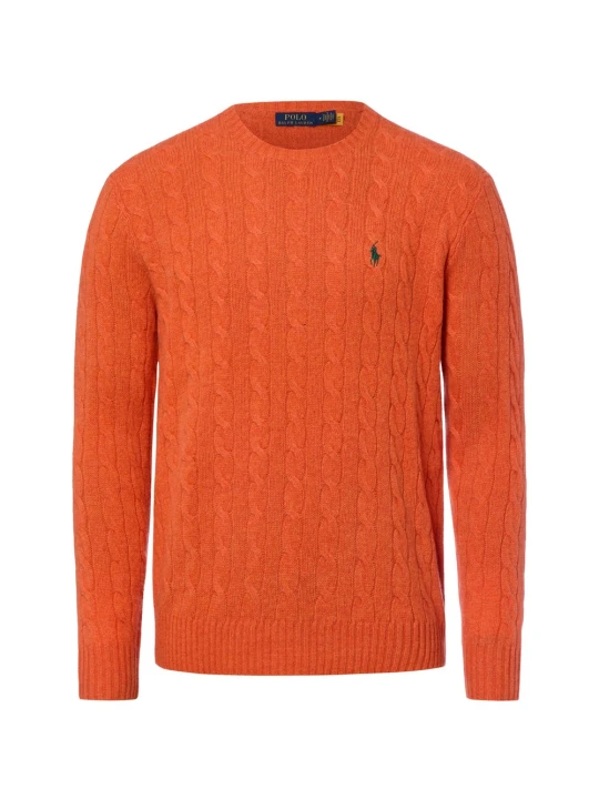 Zdjęcie produktu Polo Ralph Lauren sweter z dzianiny z zawartością kaszmiru Mężczyźni Wełna pomarańczowy