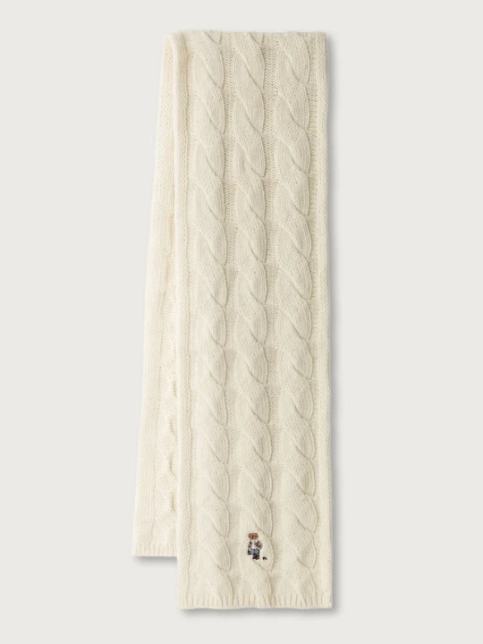 Zdjęcie produktu Polo Ralph Lauren szalik damski wełniany beżowy