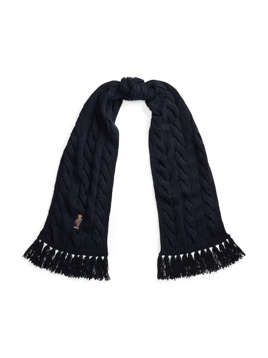 Zdjęcie produktu Polo Ralph Lauren szalik damski z wełną granatowy