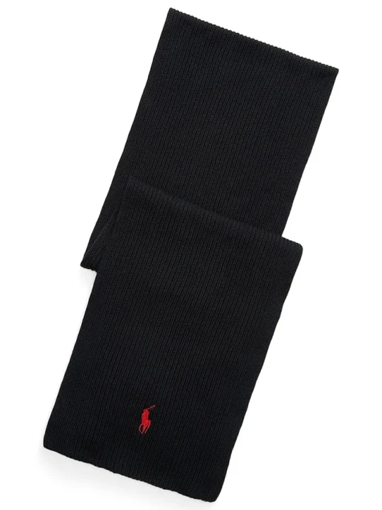 Zdjęcie produktu Polo Ralph Lauren szalik męski bawełniany czarny