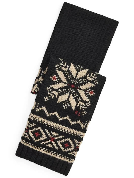 Zdjęcie produktu Polo Ralph Lauren szalik męski z wełną czarny