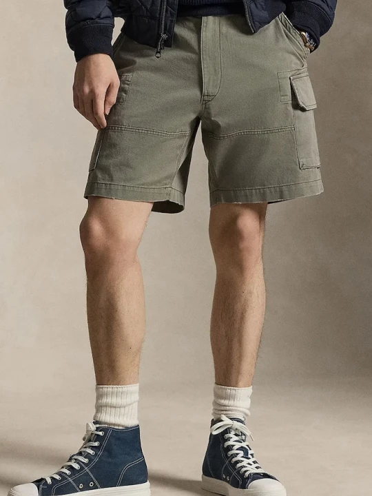 Zdjęcie produktu Polo Ralph Lauren szorty cargo męskie bawełniane szary