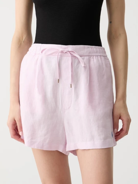Zdjęcie produktu Polo Ralph Lauren szorty damskie lniane LINEN-WVN-SHORTS różowy