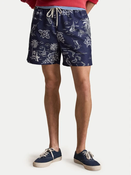 Zdjęcie produktu Polo Ralph Lauren Szorty kąpielowe 710B13658001 Granatowy Classic Fit