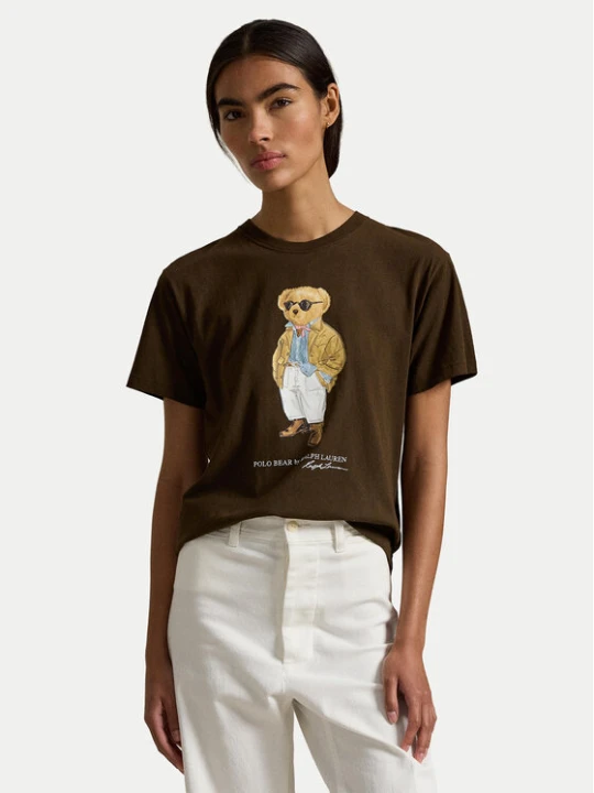 Zdjęcie produktu Polo Ralph Lauren T-Shirt 211A96599001 Brązowy Relaxed Fit