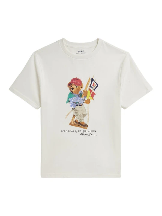 Zdjęcie produktu Polo Ralph Lauren T-Shirt 323A12428001 Écru Regular Fit Kremowy