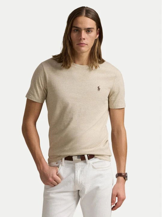 Zdjęcie produktu Polo Ralph Lauren T-Shirt 710671438203 Beżowy Slim Fit