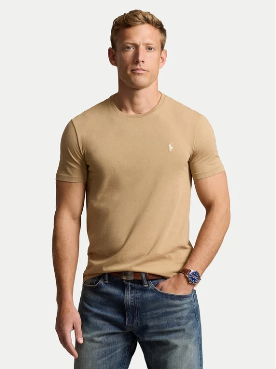 Zdjęcie produktu Polo Ralph Lauren T-Shirt 710671438329 Beżowy Custom Slim Fit