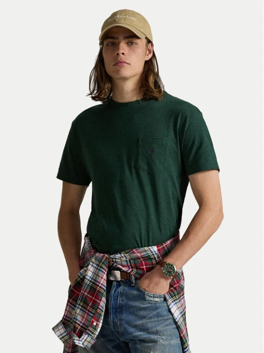 Zdjęcie produktu Polo Ralph Lauren T-Shirt 710671438460 Zielony Custom Slim Fit