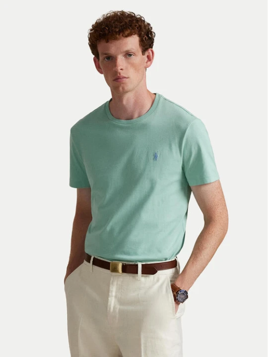 Zdjęcie produktu Polo Ralph Lauren T-Shirt 710671438507 Zielony Custom Slim Fit