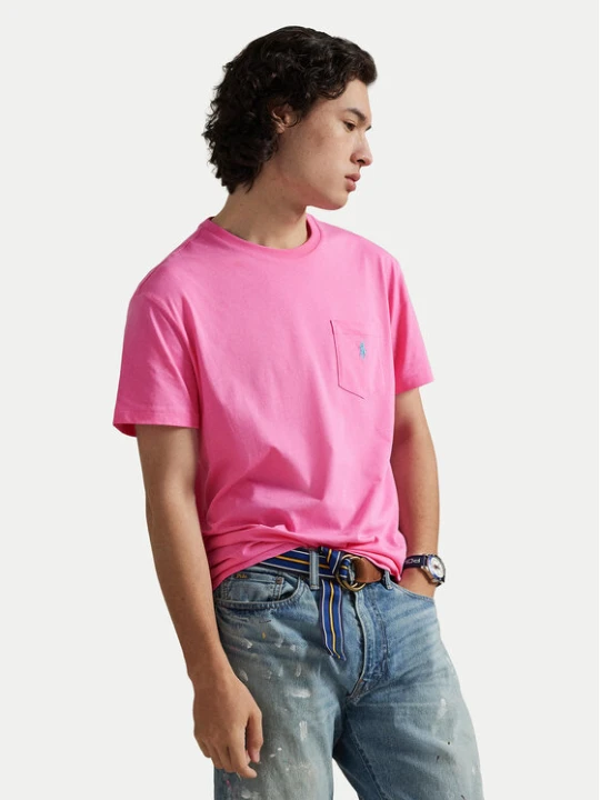 Zdjęcie produktu Polo Ralph Lauren T-Shirt 710671438511 Różowy Custom Slim Fit