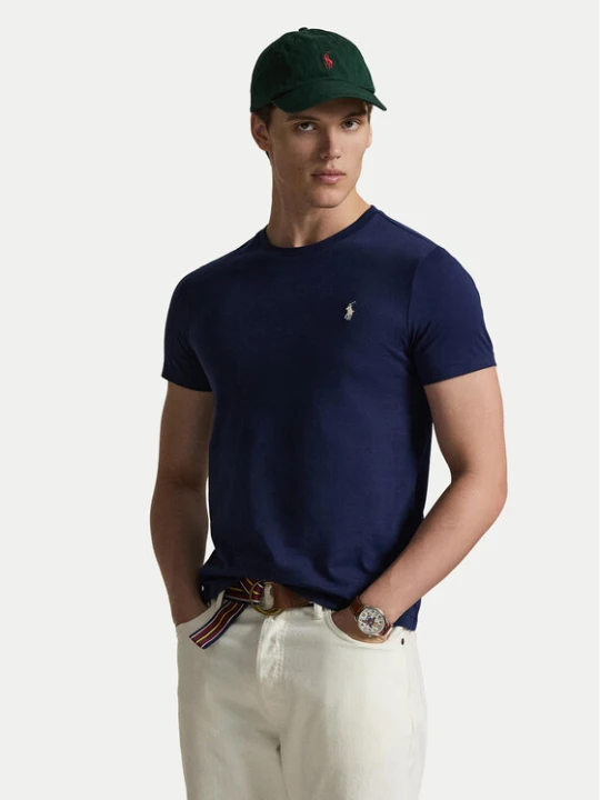 Zdjęcie produktu Polo Ralph Lauren T-Shirt 710671438525 Granatowy Slim Fit