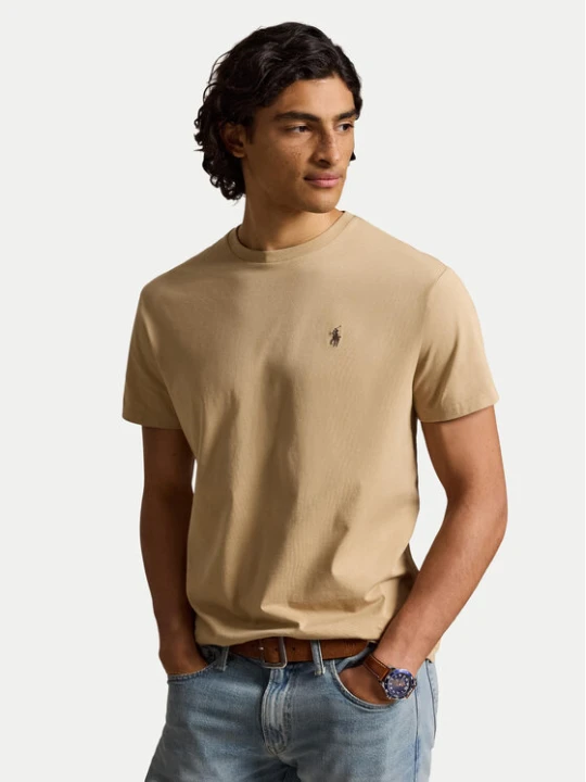 Zdjęcie produktu Polo Ralph Lauren T-Shirt 710671438527 Brązowy jasny Regular Fit